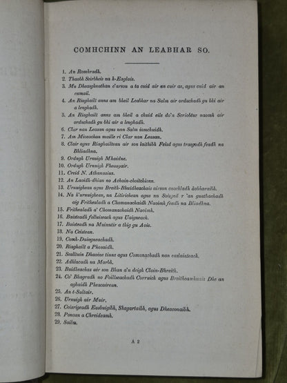 Leabhar H'Urnuigh Choitchionn Gaelic Book of Common Prayer 18775