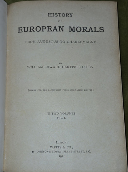 Rise and Influence of Rationalism in Europe & History of European Morals Lecky8