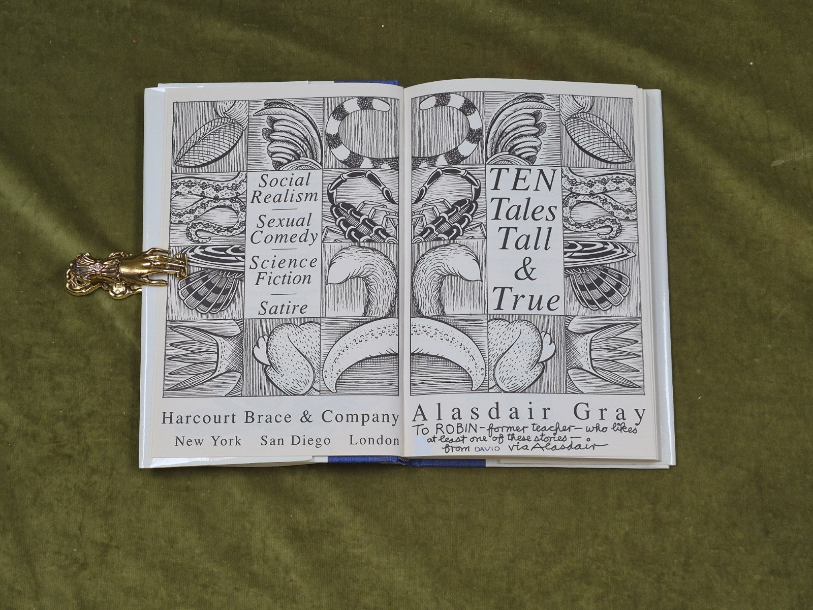 Ten Tales Tall and True Signed by Alasdair Gray - Bloomsbury 1st 1993 HB DJ3