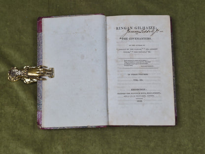 Ringan Gilhaize or the Covenanters Vols 1-3 - John Galt , Oliver & Boyd 18235