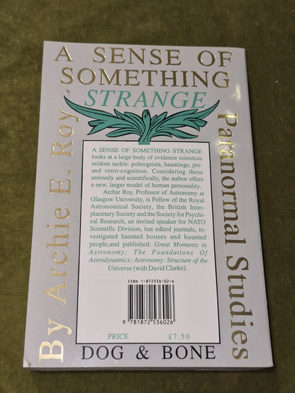 Sense of Something Strange - Archie E. Roy 1990 Signed First Edition Paperback 2