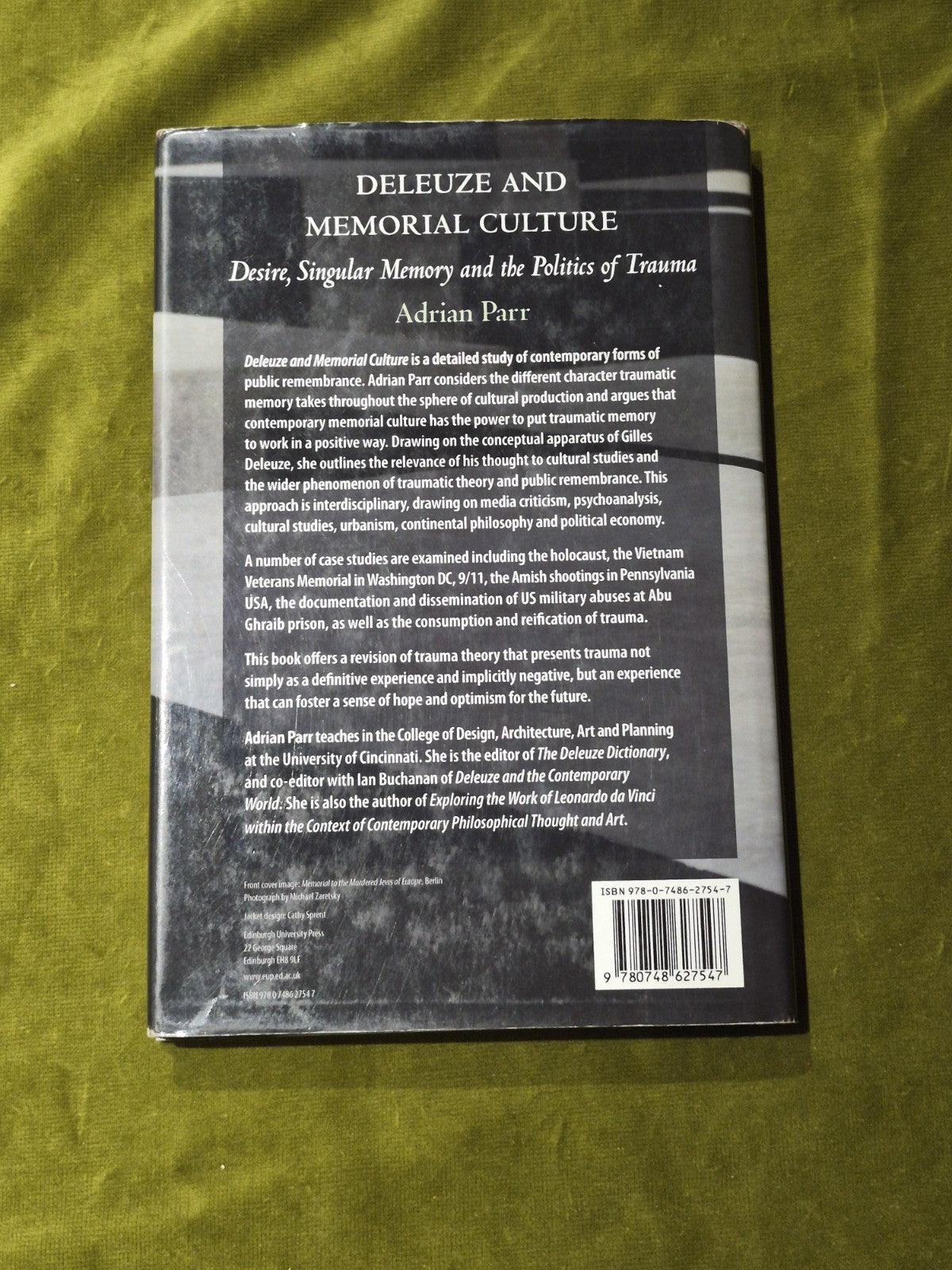 Deleuze and Memorial Culture  Adrian Parr  Hardcover 20081