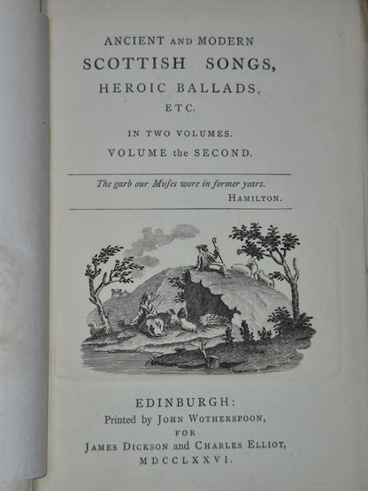 Scottish Songs Heroic Ballads David Herd 1869 Two Volumes Kerr & Richardson 7