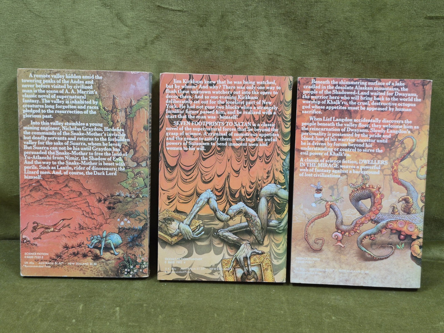 A Merritt Job Lot 1974 Orbit Seven Footprints to Satan The Face in the Abyss1