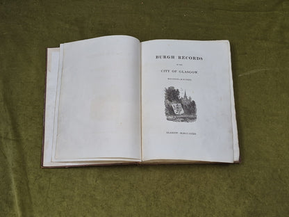 Burgh Records of the City of Glasgow 1832 John Smith / Maitland Club4