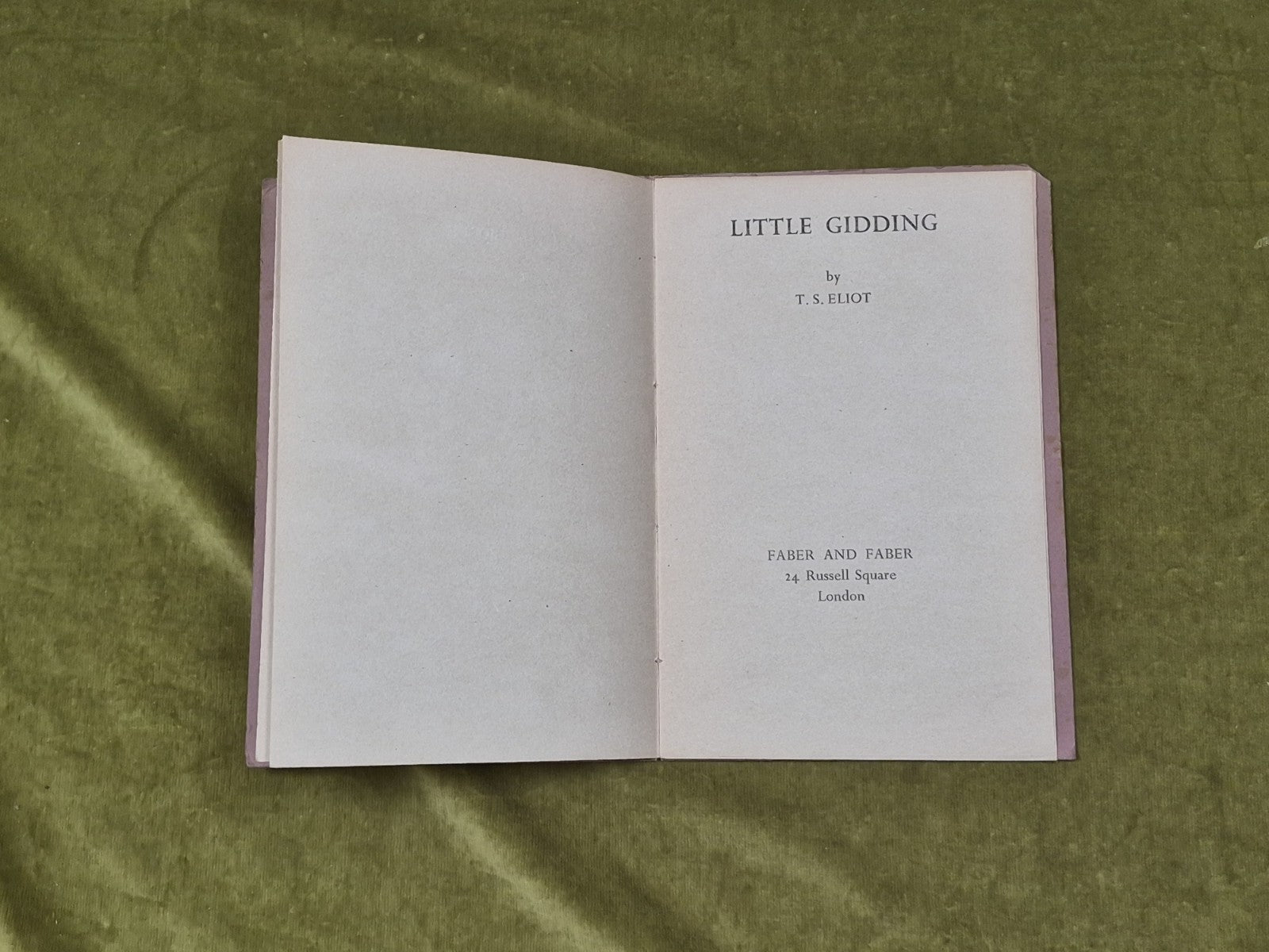 Little Gidding - T S Eliot , Faber & Faber 1942 Original Wraps3
