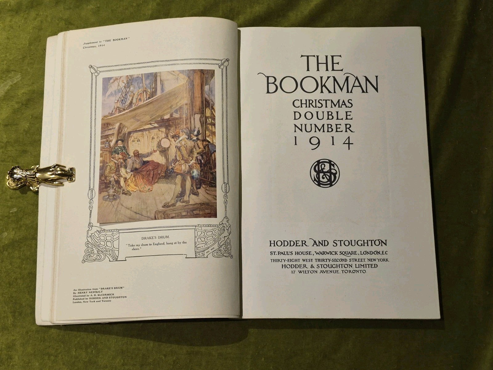 The Bookman Christmas Double Number 1914 - Hodder & Stoughton original PB5