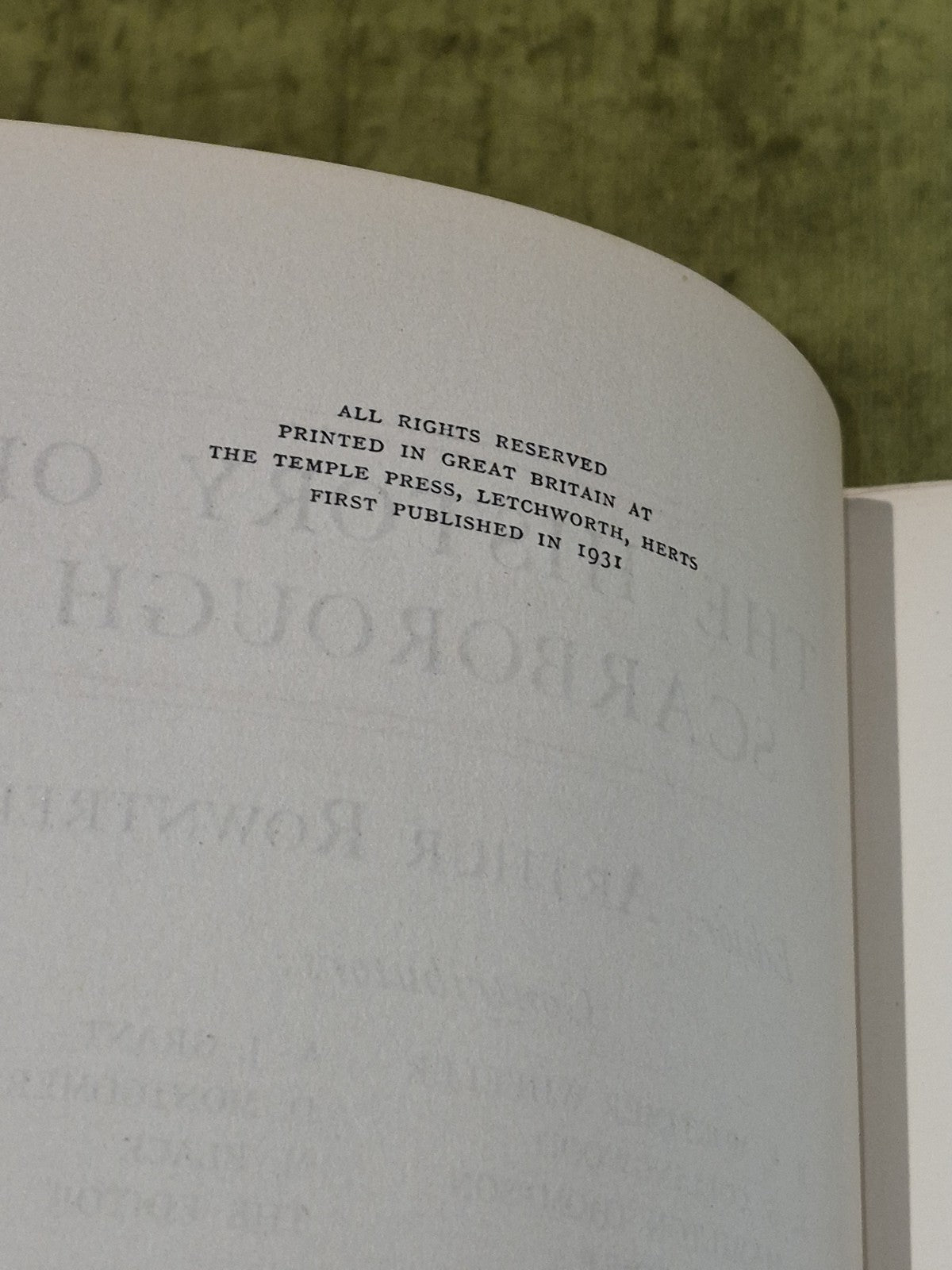 History of Scarborough by Arthur Rowntree [J M Dent & Sons] SIGNED limited print6