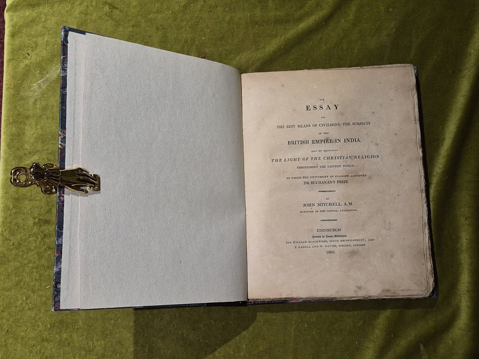 The best means of civilising the subjects of the British Empire in India 18052