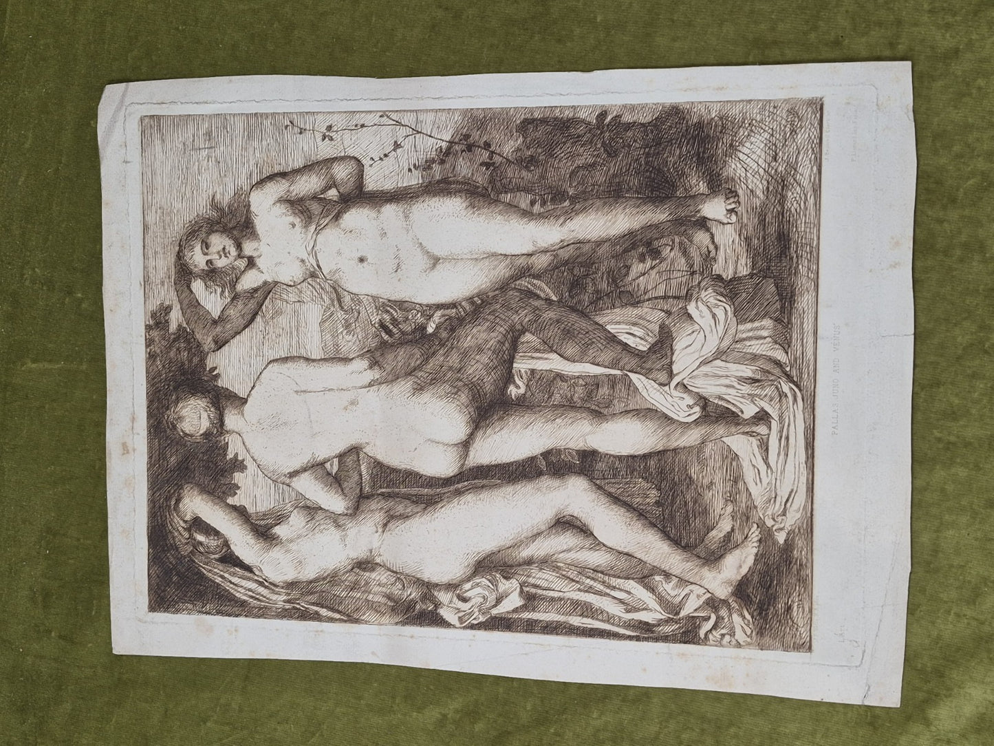 Joseph Benwell Clark Pallas Juno and Venus Etching George Frederick Watts 188011