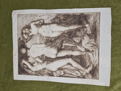 Joseph Benwell Clark Pallas Juno and Venus Etching George Frederick Watts 188011