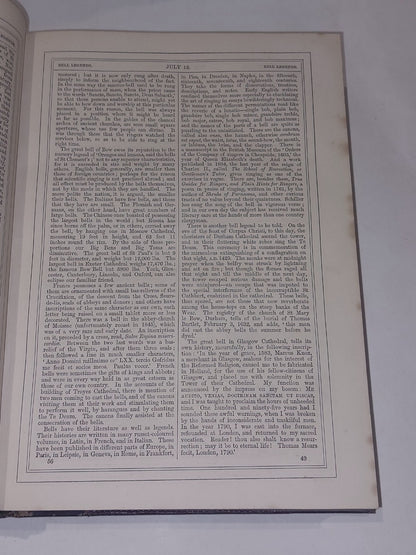 Book of Days : A Miscellany  (1863) Antique Thick [Volume 1 & 2] Hb Set6