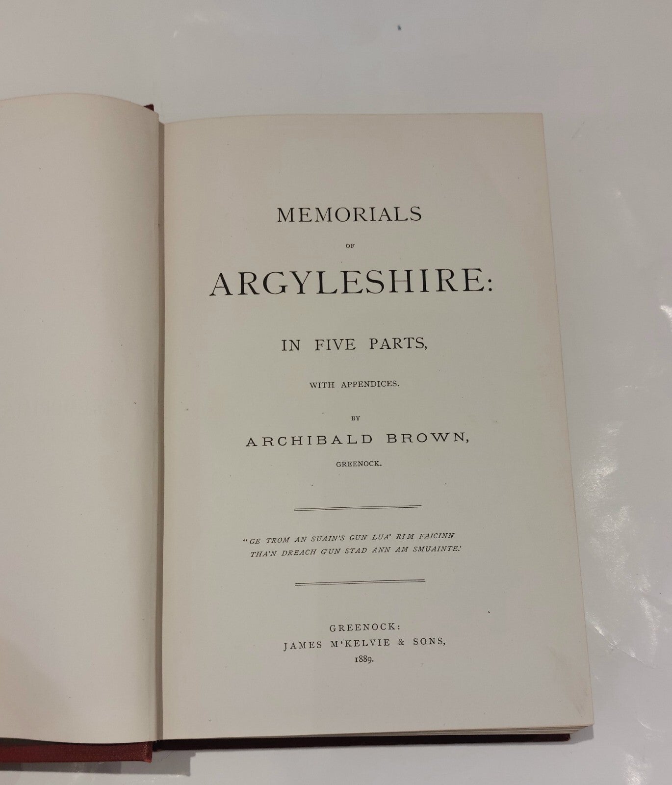 Memorials of Argyleshire: In Five Parts, Archibald Brown (1889)4