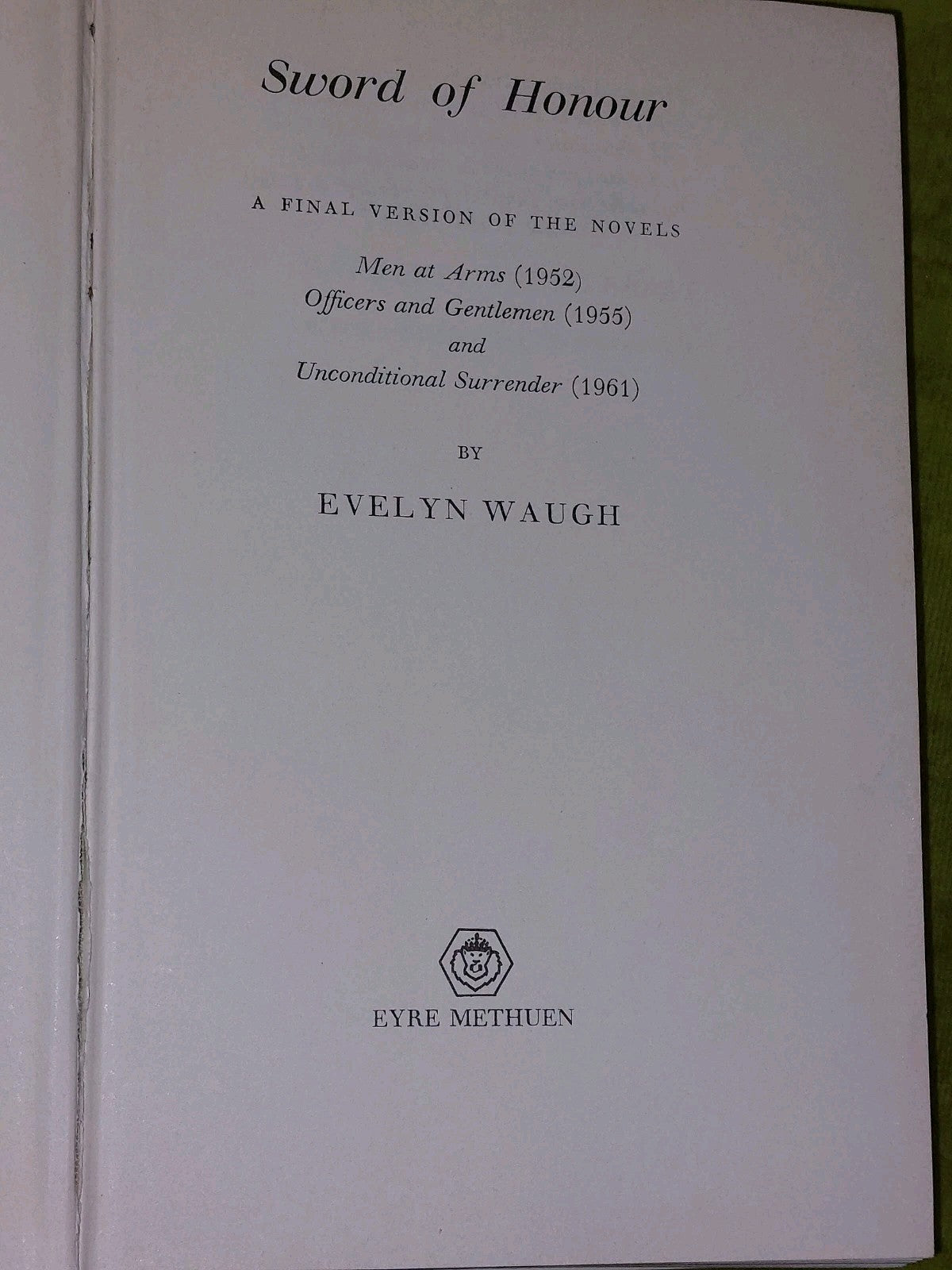 Evelyn Waugh Sword Of Honour (1978)4