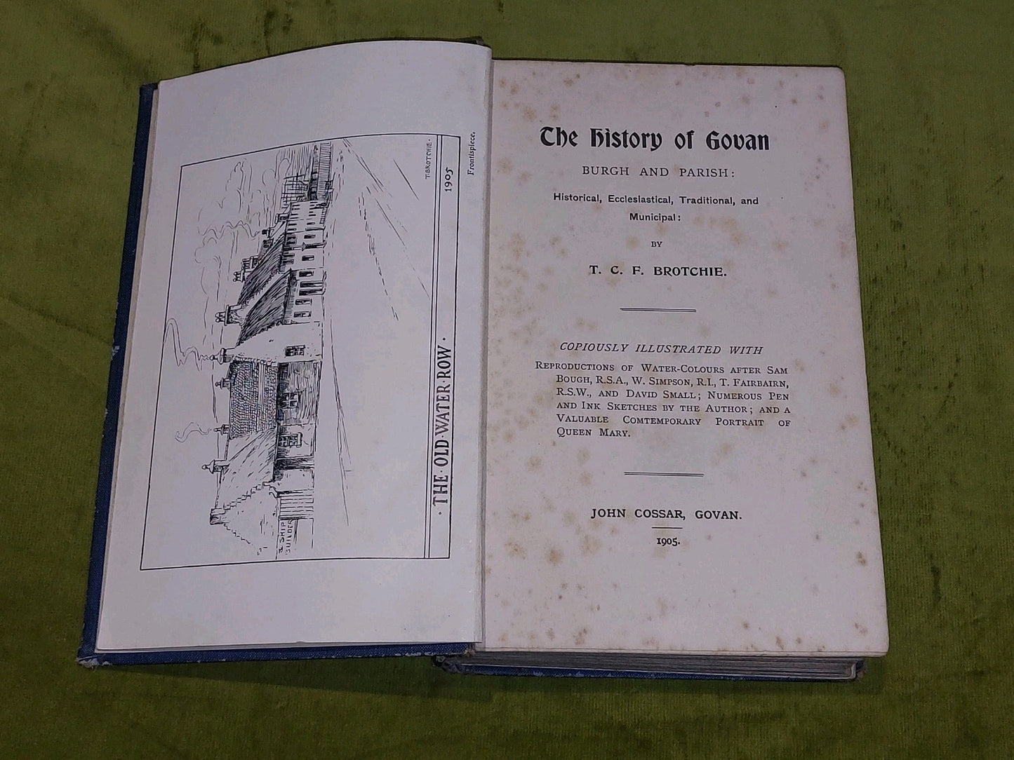 The History Of Govan Burgh And Parish By T C F Brotchie (1905) [John Cossar] Hb3