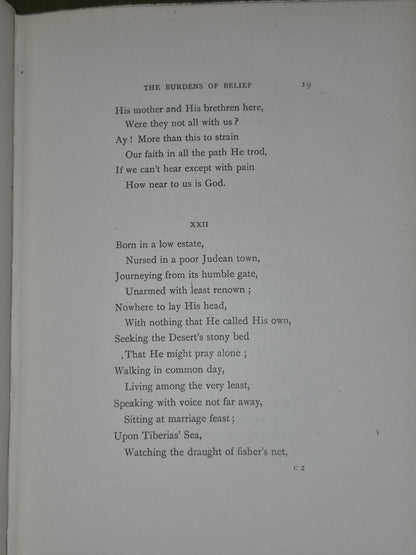 The Burdens of Belief & Other Poems by The Duke of Argyll (1894) 1st edition5