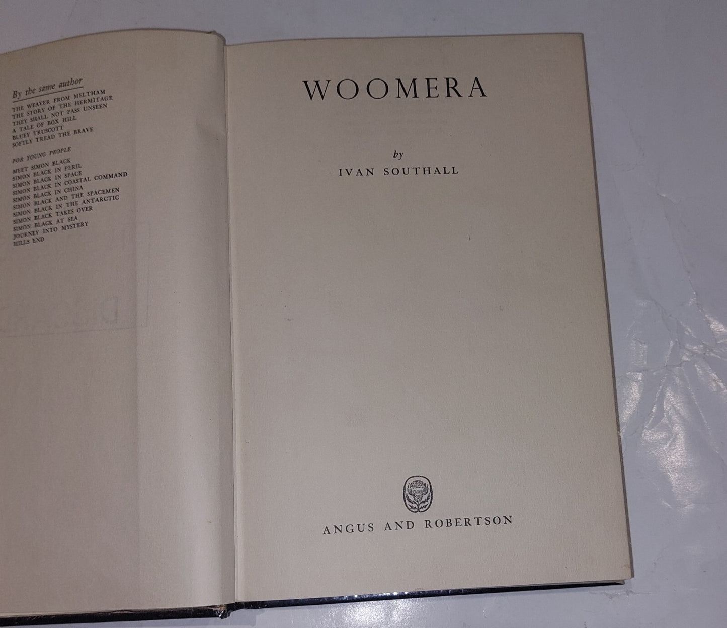 Woomera By Ivan Southall, Angus and Robertson (1962) Book4