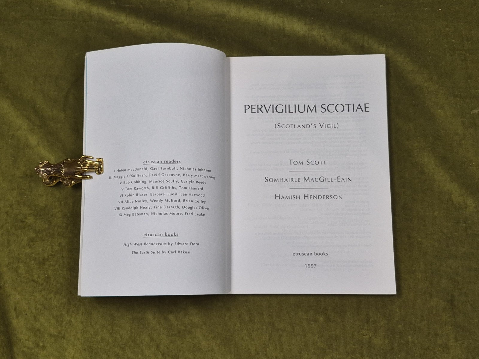 Pervigilium Scotiae - Etruscan Books 1997 - Scott , Macgill-Eain , Henderson3