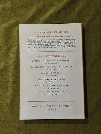 The Concept of Law by H. L. A. Hart , Oxford 1st HB DJ 19611