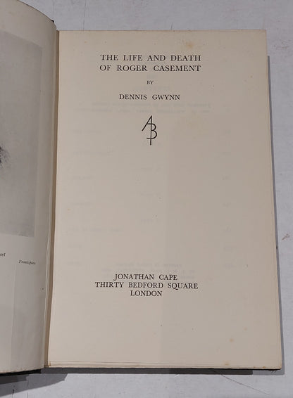 The Life And Death Of Roger Casement Dennis Gwynn (1934) Hb Book2