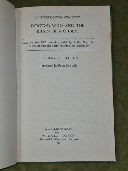 Junior Doctor Who And The Brain of Morbius Hardback Book WH Allen Ex Library5