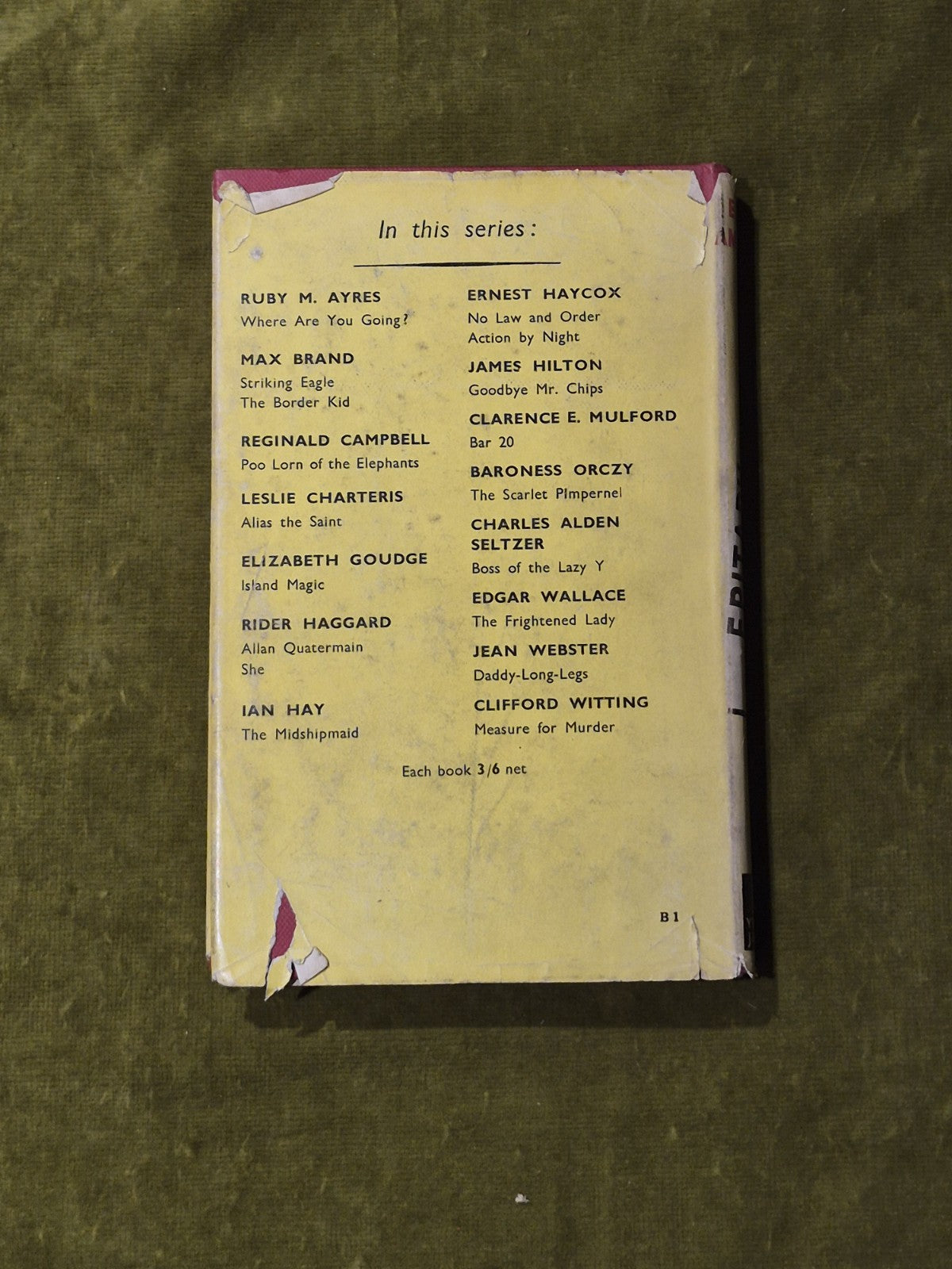 Epitaph for a Spy - Eric Ambler , Hodder & Stoughton 7th 1950 HB DJ1