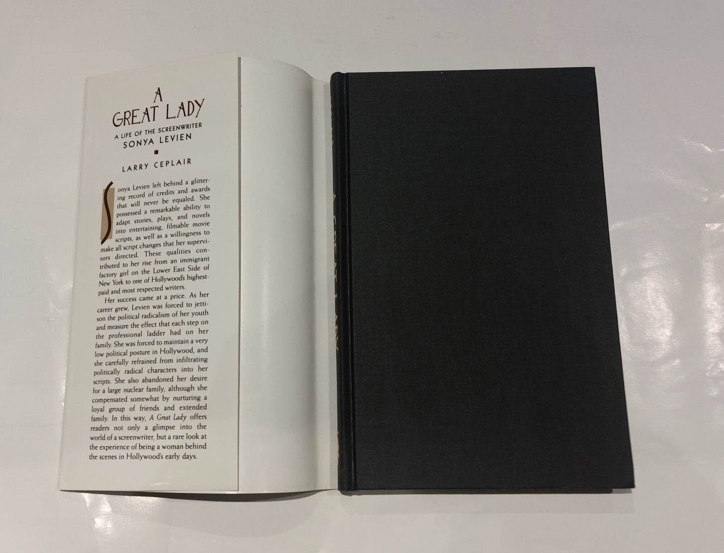 A Great Lady: Life of the Screenwriter Sonya Levien (1996) Book With Dustjacket4