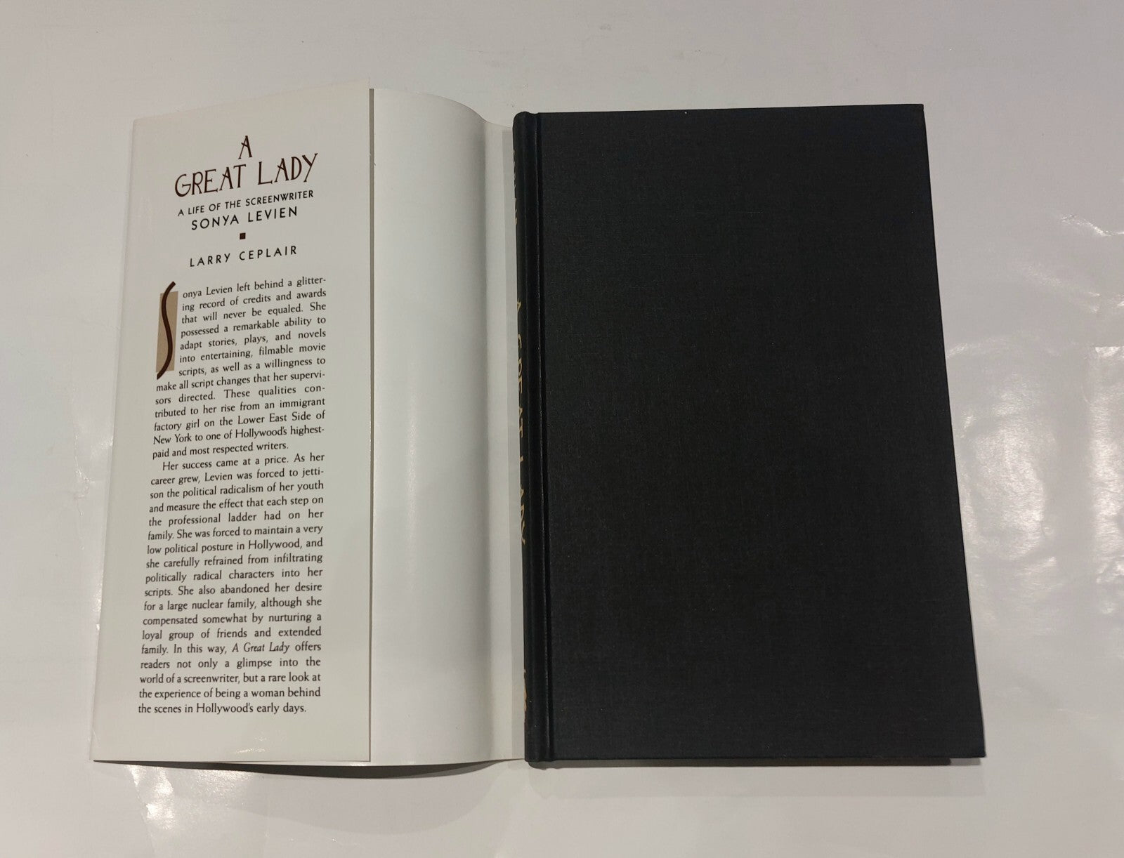 A Great Lady: Life of the Screenwriter Sonya Levien (1996) Book With Dustjacket4
