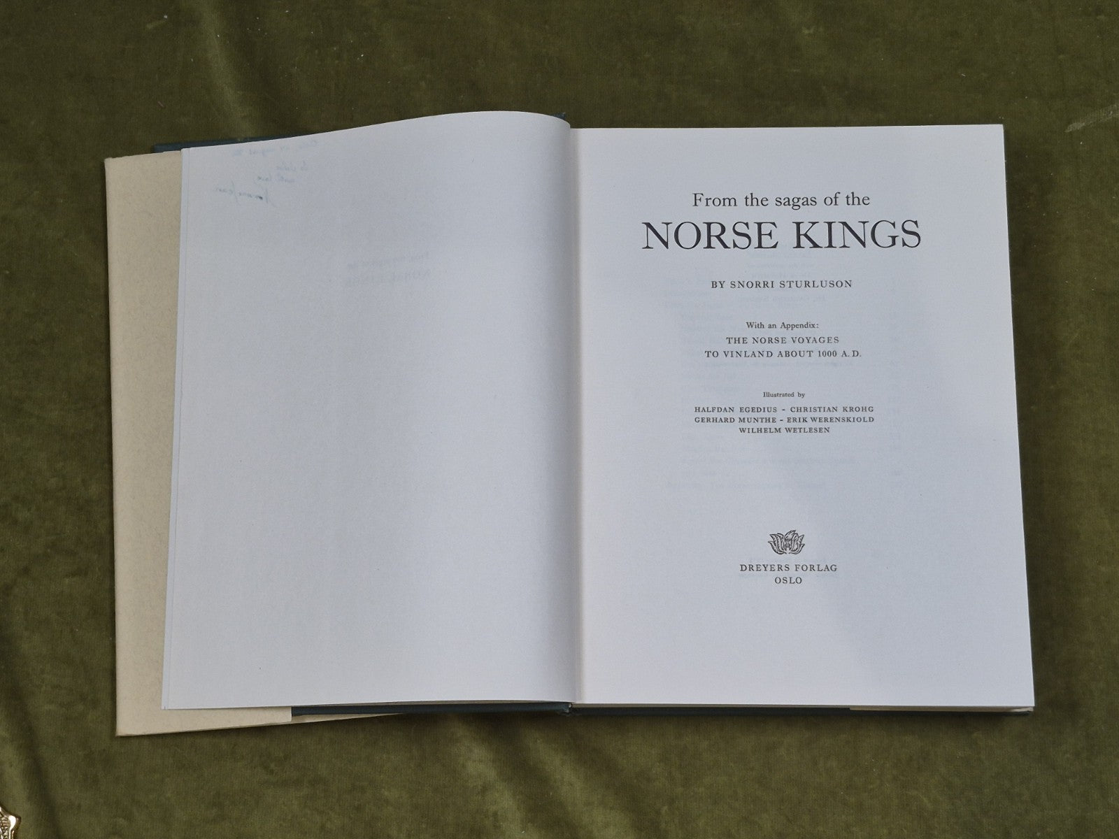 From the sagas of the Norse Kings - Snorri Sturluson , Dreyers Forlag 19735