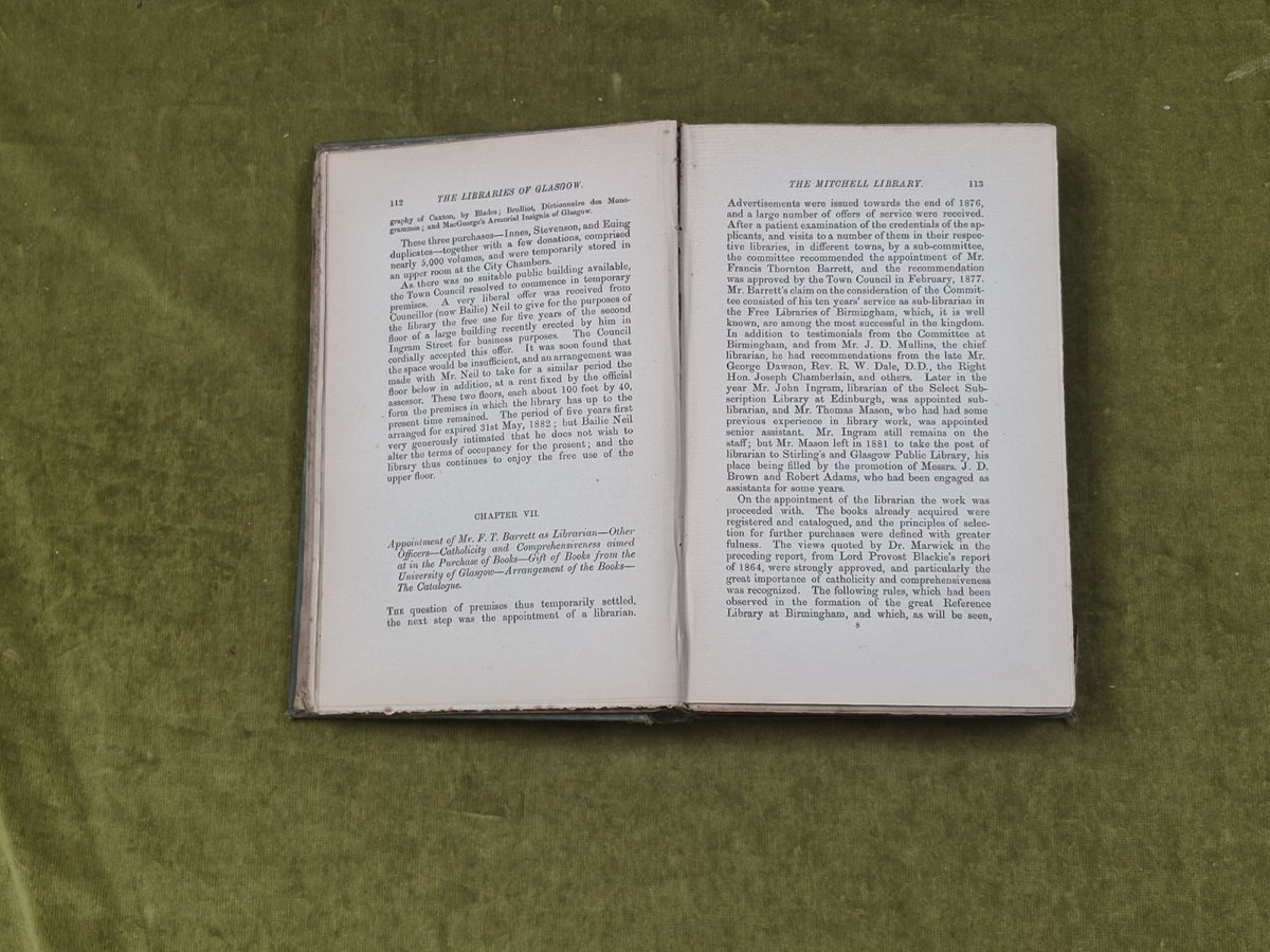Glasgow Public And Private Libraries - Thomas Mason , Limited Morison Ed 18856
