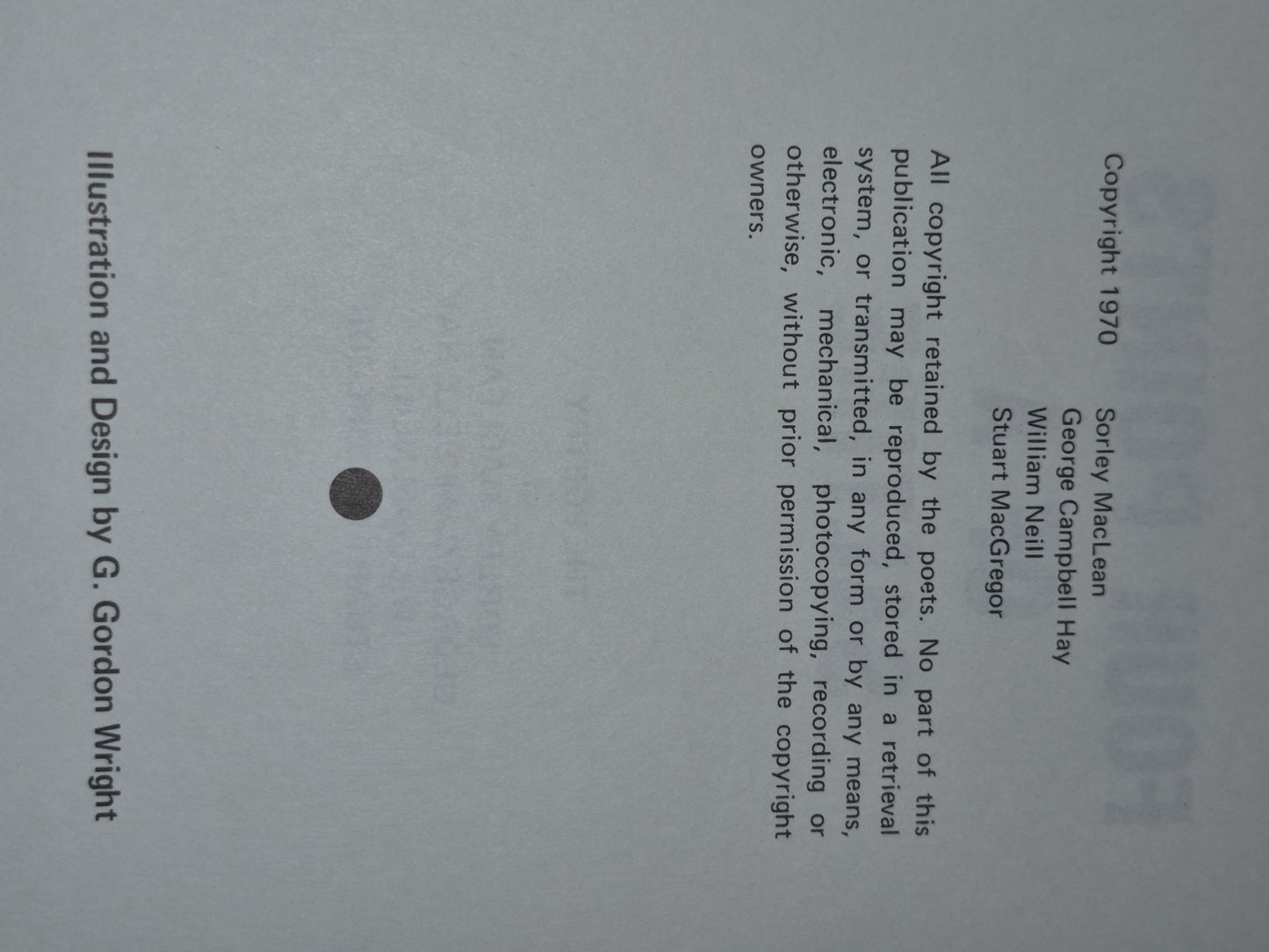Four Points of a Saltire The Poetry of MacLean, Hay, Neill, MacGregor HC DJ5