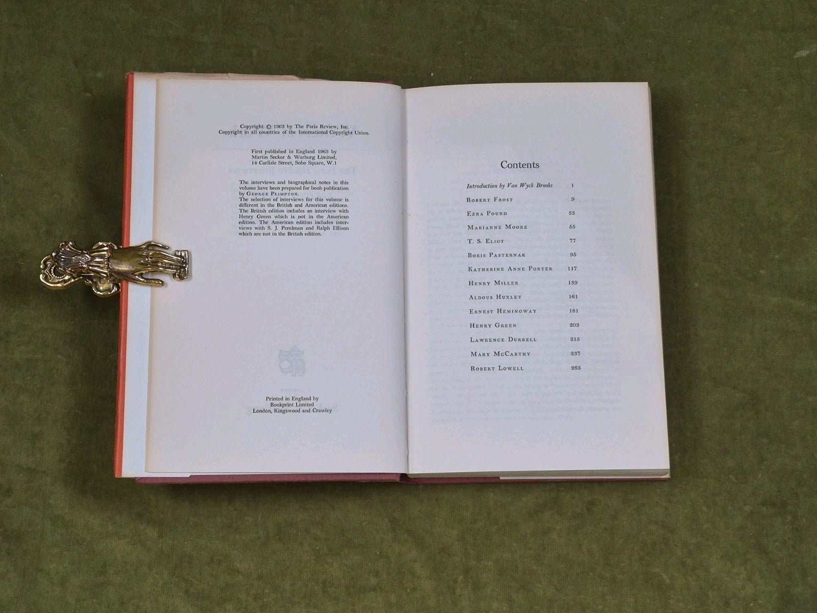 Writers at Work: The Paris Review Interviews, Second Series - Brooks, Van Wyck5