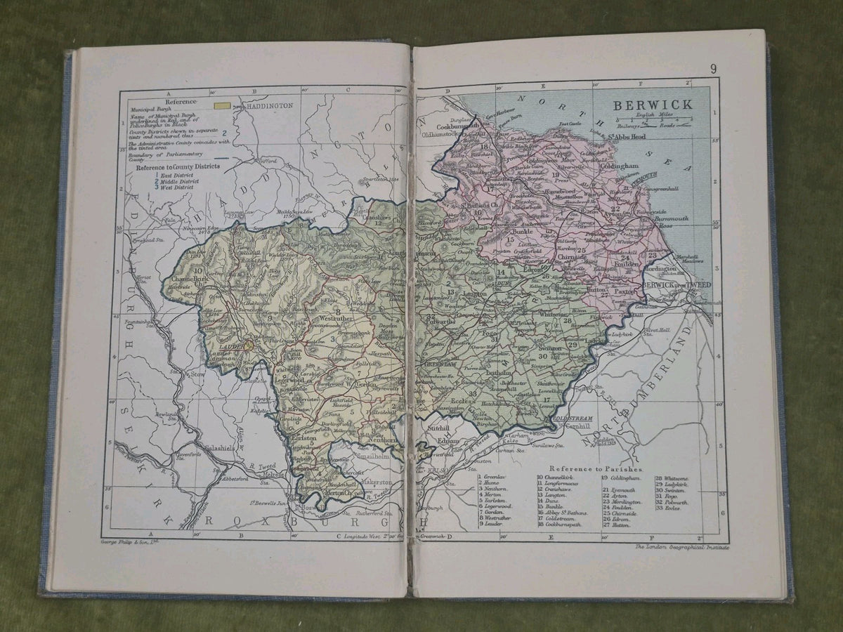 Administrative Atlas of Scotland Philip's 1909 County Maps4
