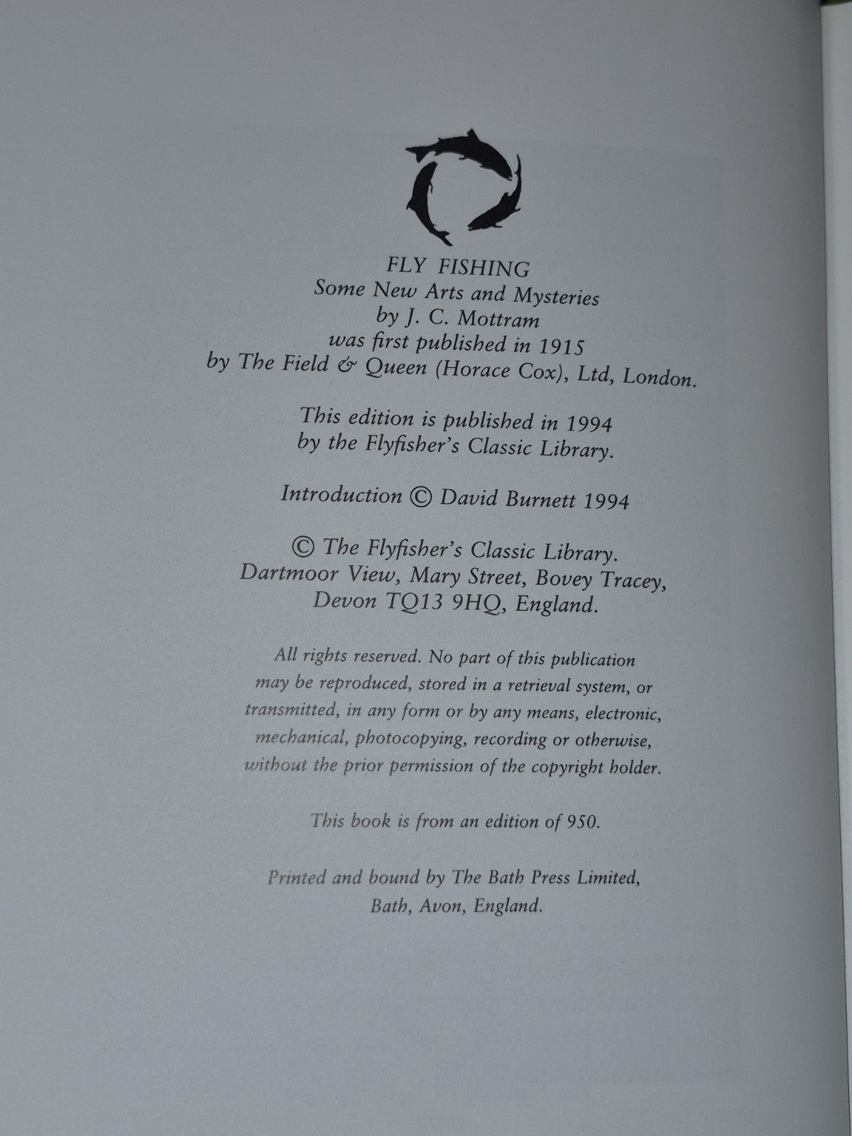Fly Fishing Some New Arts and Mysteries Mottram 1994 Flyfisher's Classic Library5