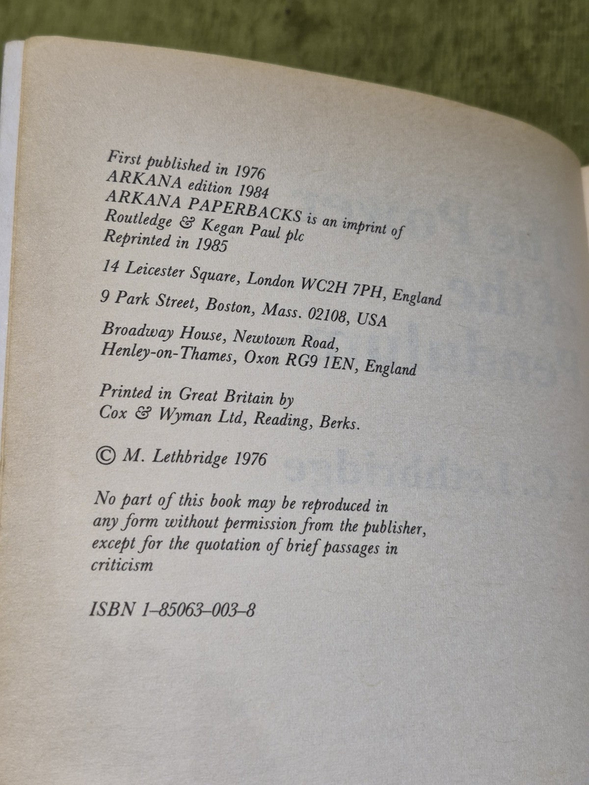 The Power of the Pendulum (Arkana 1984) T. C. Lethbridge2