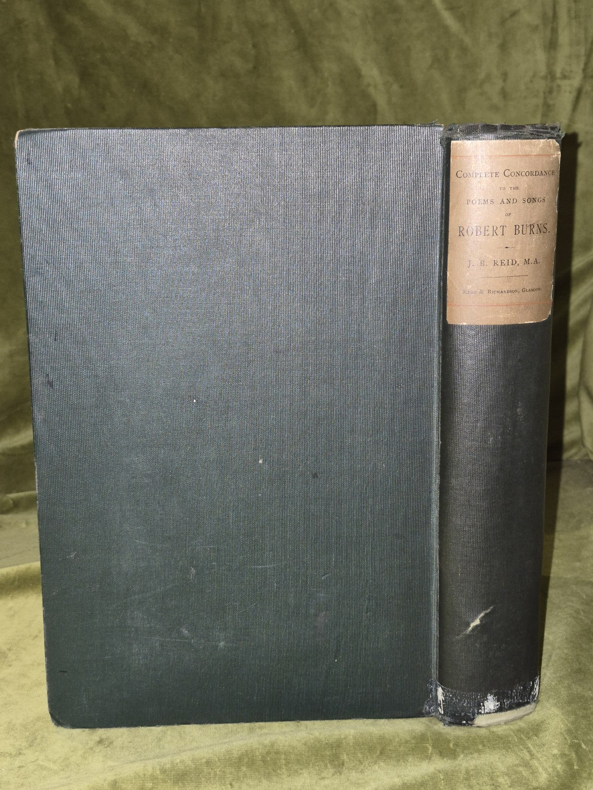 Complete Concordance to the Poems & Songs of Robert Burns 1889 1st ed vgc4