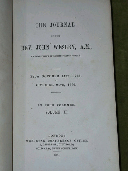 The Journal Rev John Wesley 1864 Complete Set 7