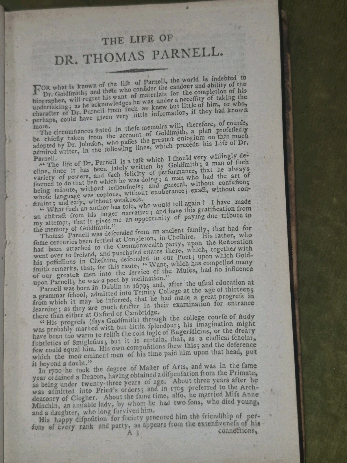 The Poetical Works of Dr Thomas Parnell Containing those Published by Mr Pope7