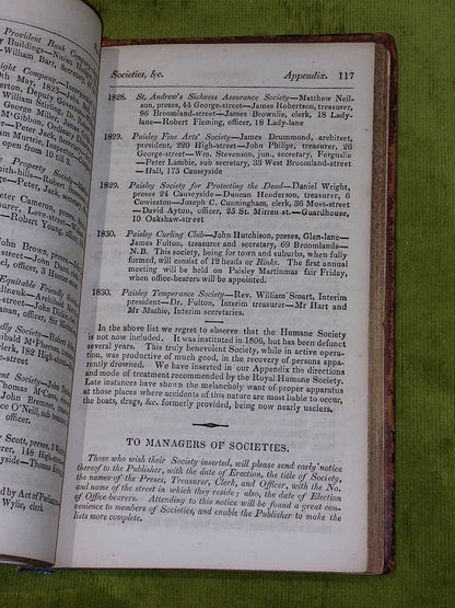 SET Fowler's Directory of Upper Renfrewshire 1830-31 & Lower 1834-35 - 2 Volumes13
