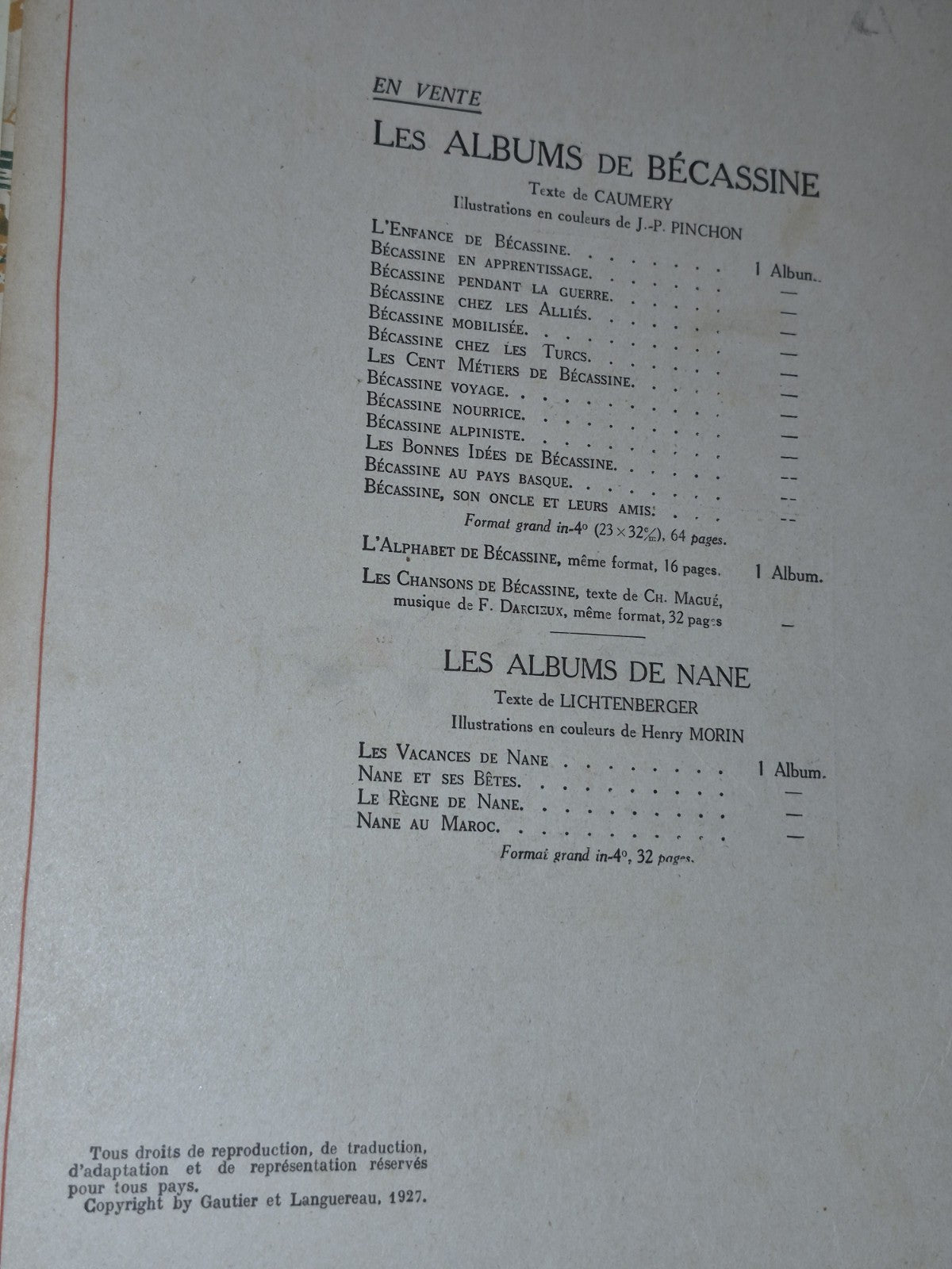 L'Automobile de Bécassine (1927) First Edition Gautier Languereau4