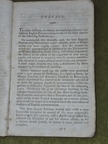 English Vocabulary William Angus Greek and Latin Glasgow 1808 4