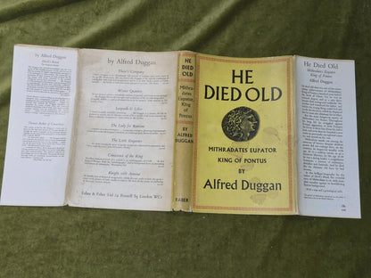 He Died Old Mithradates Eupator Alfred Duggan 1958 First Edition3