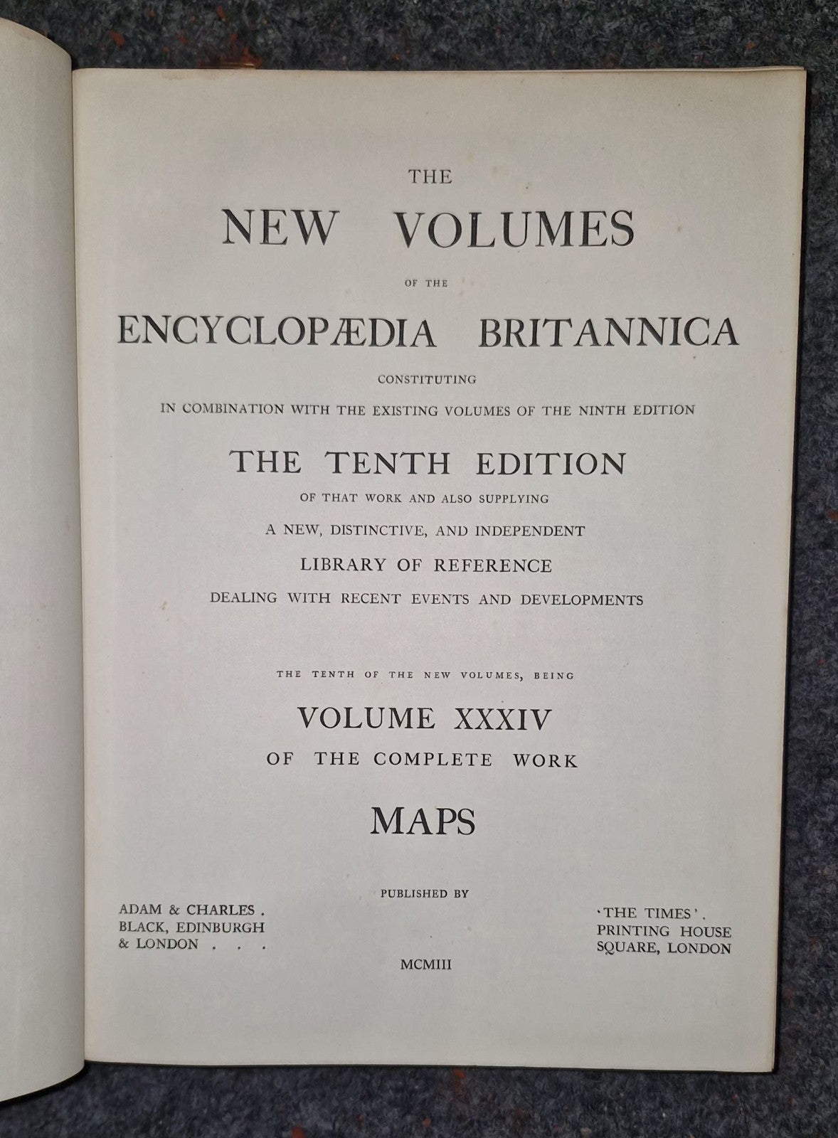 Encyclopedia britannica Tenth Edition 10th The New Volumes To Ninth 9th & Maps15