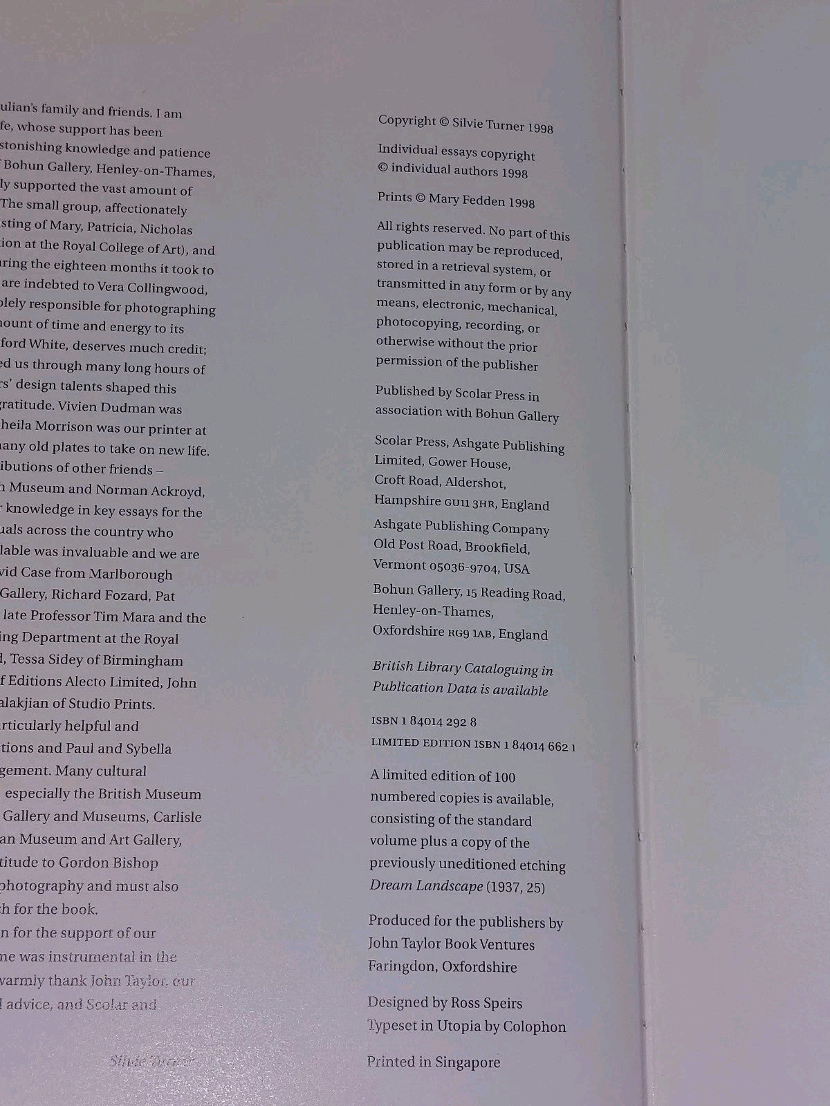 Limited Edition Julian Trevelyan Catalogue Raisonne + Uneditioned Etching Bohun6