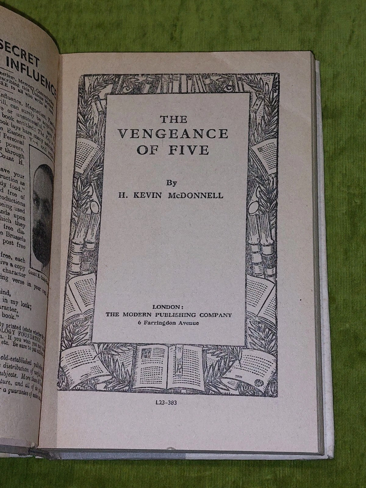 The Vengeance of Five By H. Kevin McDonnell [ Modern Publishing Campany ] HB/DJ7