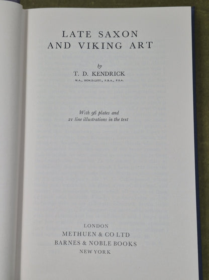 Art History: T. D. Kendrick Late Saxon and Viking Art 1974 Hardcover4