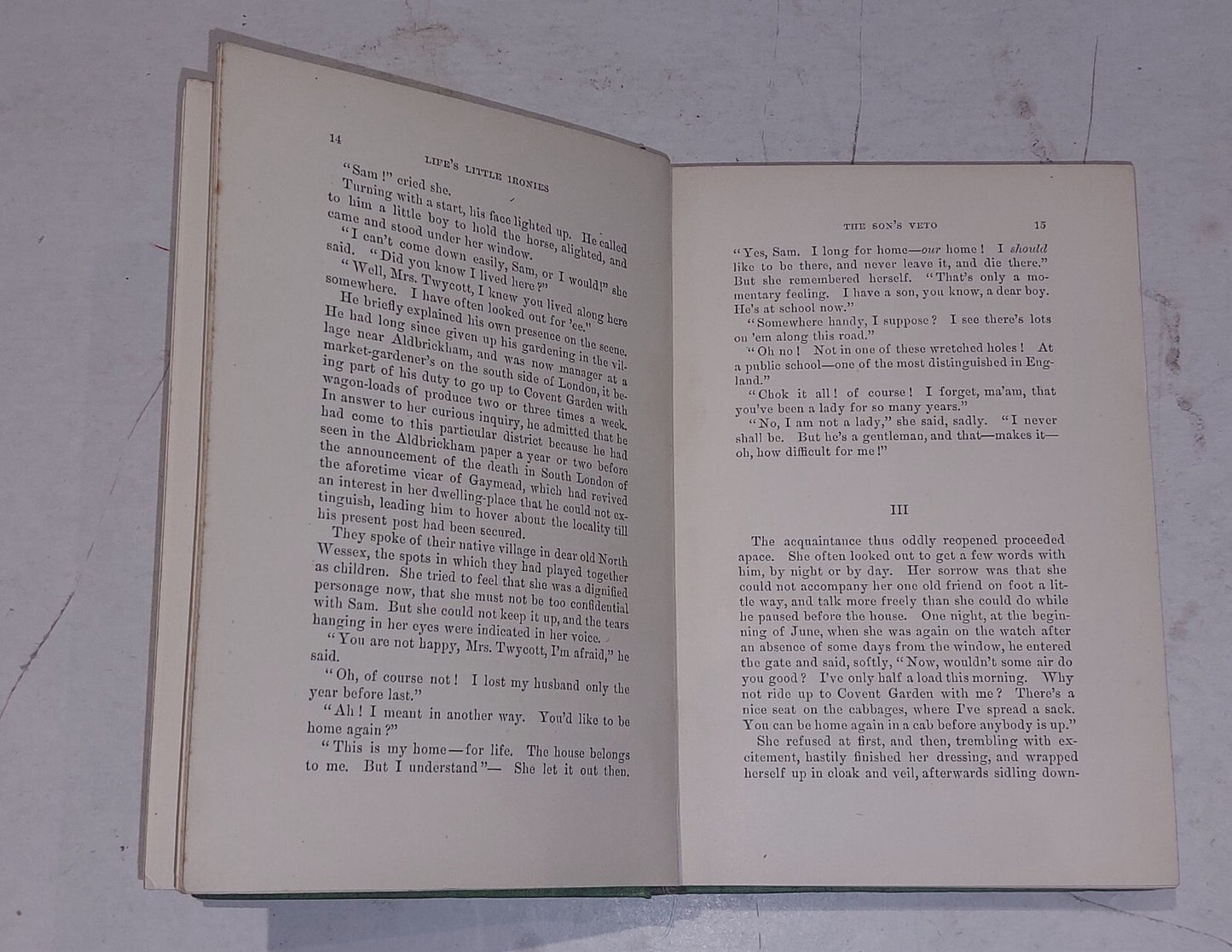 THOMAS HARDY - LIFE'S LITTLE IRONIES A Set of Tales - 1st American Edition 18944