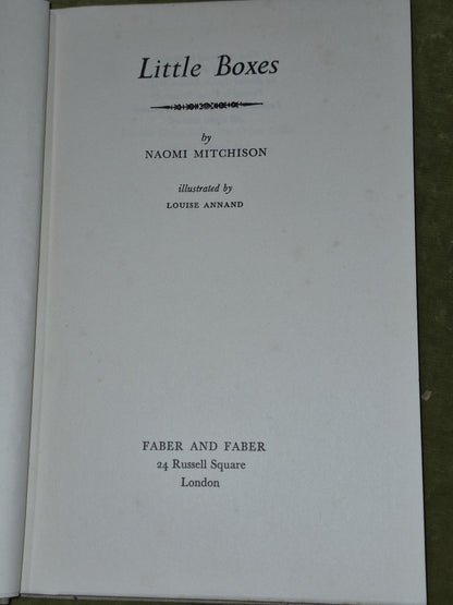 Little Boxes by Naomi Mitchison 1st ed Hardcover Faber & Faber First Edition4