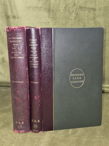 Gilbert of the Haye's Prose Manuscript Vol I II Scottish Text Society 1901 19140