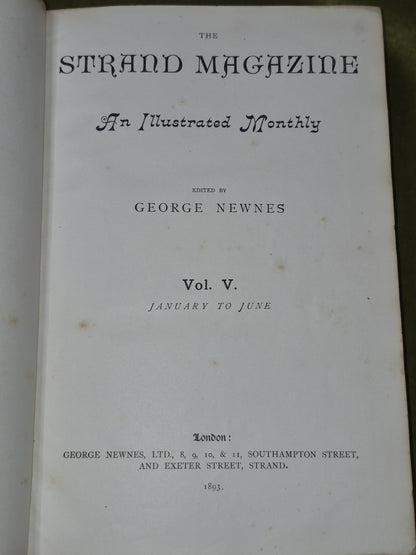 The Strand Magazine 1893 January to June Vol. V. Sherlock Holmes Conan Doyle6